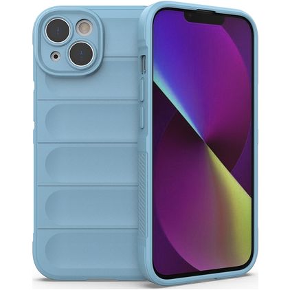 Mobigear Bumpy iPhone 14 Hoesje Flexibel TPU Backcover - Blauw