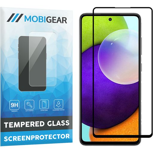 Mobigear Premium Samsung Galaxy A52 Glazen Screenprotector - Case Friendly - Zwart