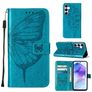 Mobigear Butterfly Samsung Galaxy A55 Hoesje Bookcase Portemonnee - Blauw