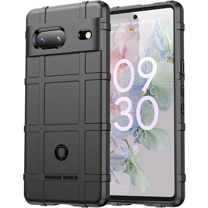 Mobigear Rugged Shield Google Pixel 7 Hoesje Flexibel TPU Backcover Shockproof - Zwart
