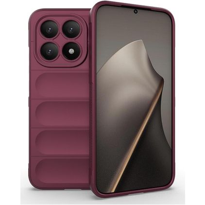 Mobigear Bumpy Xiaomi 15T Hoesje Flexibel TPU Backcover - Wine Red