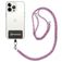 Mobigear Nylon Lanyard Universeel Telefoonkoord Verstelbaar - Wit / Blauw / Magenta