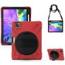 Mobigear SureGrip XGuard iPad Pro 11 Inch (2021) Hoes Hard Kunststof,Siliconen Backcover + Stylus Houder + Schouderband + Standaard - Rood