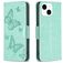 Mobigear Butterfly iPhone 15 Hoesje Bookcase Portemonnee - Groen