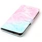 Mobigear Marble iPhone 8 Plus Hoesje Bookcase Portemonnee - Blauw / Roze
