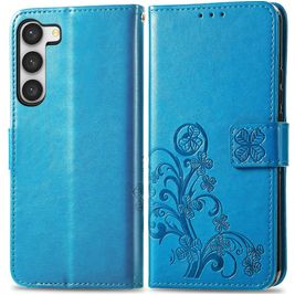 Mobigear Clover Samsung Galaxy A54 Hoesje Bookcase Portemonnee - Blauw