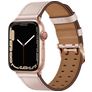 Mobigear Milano Leren Apple Watch Bandje Gespsluiting - 42/41/40/38 mm - Roségoud