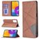 Mobigear Rhombus Slim Samsung Galaxy M52 Hoesje Bookcase - Bruin
