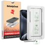 GrizzlyCoat AlignPro iPhone 15 Plus Glazen Screenprotector - Case Friendly + Installatie Frame - Zwart