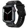 Mobigear Explorer Siliconen Apple Watch Bandje Gespsluiting - 49/46/45/44 mm - Zwart