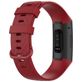 Mobigear Cross Siliconen Fitbit Charge 4 Bandje Gespsluiting - Rood