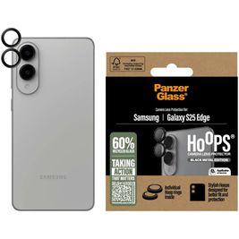 PanzerGlass Hoops Samsung Galaxy S25 Edge Glazen Camera Lens Protector - Case Friendly - Zwart