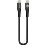 Mobilize Strong Nylon USB-C naar USB-C Kabel 0.2 Meter - Zwart