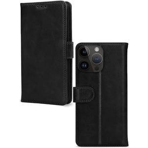 Mobilize Premium Gelly Wallet iPhone 14 Pro Hoesje Bookcase Portemonnee - Zwart