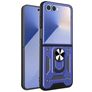 Mobigear Armor Ring Samsung Galaxy Z Flip 7 Hoesje Hardcase Backcover Shockproof met Ringhouder - Blauw