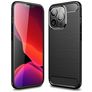 Mobigear Brushed Slim iPhone 14 Pro Max Hoesje Flexibel TPU Backcover - Zwart