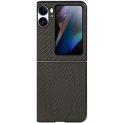 Mobigear Carbon OPPO Find N2 Flip Hoesje Hardcase Backcover - Zwart
