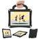 Mobigear Football iPad Air 11 Inch (2024) Hoes EVA Schuim Backcover + Schouderband + Standaard - Zwart