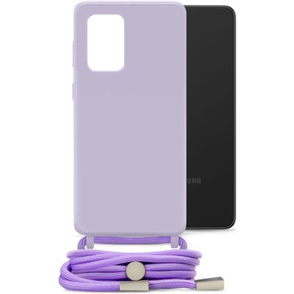 Mobilize Lanyard Gelly Samsung Galaxy A33 Flexibel TPU Hoesje met koord - Pastel Purple