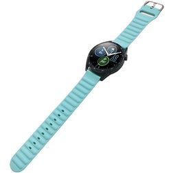 Mobigear Bumpy Siliconen Smartwatch Bandje Gespsluiting - Universeel 22 mm connector - Blauw