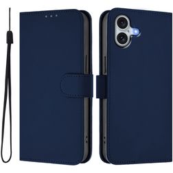 Mobigear Urban Wallet iPhone 16 Plus Hoesje Bookcase Portemonnee - Marineblauw
