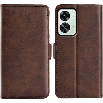 Mobigear Slim Magnet OnePlus Nord 2T 5G Hoesje Bookcase Portemonnee - Bruin