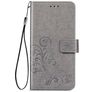 Mobigear Clover Samsung Galaxy A52s 5G Hoesje Bookcase Portemonnee - Grijs
