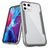 Mobigear Metal Tough iPhone 12 Pro Max Hoesje Hardcase Backcover Shockproof - Transparant / Grijs