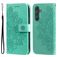 Mobigear Flowers Samsung Galaxy A55 Hoesje Bookcase Portemonnee - Groen