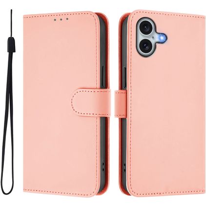 Mobigear Urban Wallet iPhone 16 Plus Hoesje Bookcase Portemonnee - Roze