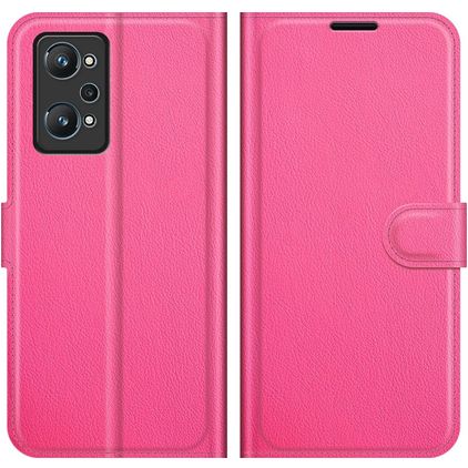 Mobigear Classic Realme GT Neo2 Hoesje Bookcase Portemonnee - Magenta