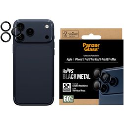 PanzerGlass Hoops iPhone 17 Pro Max Glazen Camera Lens Protector - Case Friendly - Zwart