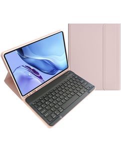 Mobigear Keys iPad Air 4 (2020) Hoes QWERTY Bluetooth Toetsenbord Bookcase + Stylus Houder - Roze