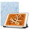 Mobigear Tri-Fold Marble iPad Air 3 (2019) Hoes Bookcase + Stylus Houder - Blauw