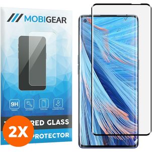 Mobigear Curved OPPO Find X2 Neo Glazen Screenprotector - Case Friendly - Zwart (2-Pack)