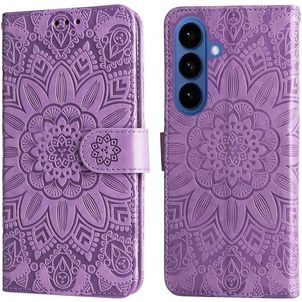 Mobigear Sunflower Samsung Galaxy S26 Plus Hoesje Bookcase Portemonnee - Paars