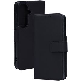 Mobiparts Wallet Samsung Galaxy S26 Hoesje Echt Leer Bookcase Portemonnee - Zwart