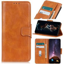 Mobigear Classy POCO F4 Hoesje Bookcase Portemonnee - Cognac