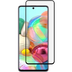 Mobigear Premium Samsung Galaxy A71 Glazen Screenprotector - Case Friendly - Zwart