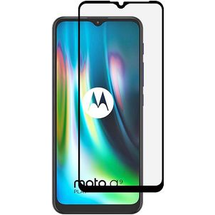 Mobigear Premium Motorola Moto G9 Play Glazen Screenprotector - Case Friendly - Zwart
