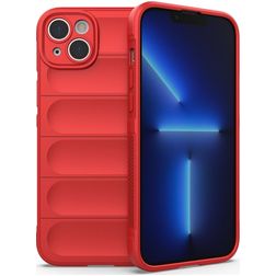 Mobigear Bumpy iPhone 14 Plus Hoesje Flexibel TPU Backcover - Rood