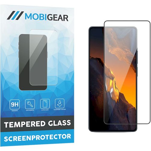 Mobigear Premium POCO F5 Glazen Screenprotector - Case Friendly - Zwart