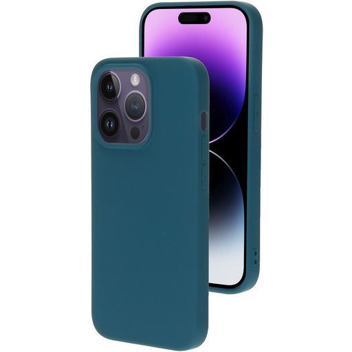 Mobiparts iPhone 14 Pro Siliconen Hoesje Backcover - Blueberry Blue
