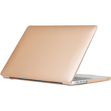 Mobigear Metallic MacBook Pro 14 Inch (2021-2026) Hoes Hardshell Laptopcover MacBook Case - Goud - Model A2442 / A2779 / A2918 / A2992 / A3401 / A3112 / A3434 / A3427 / A3426