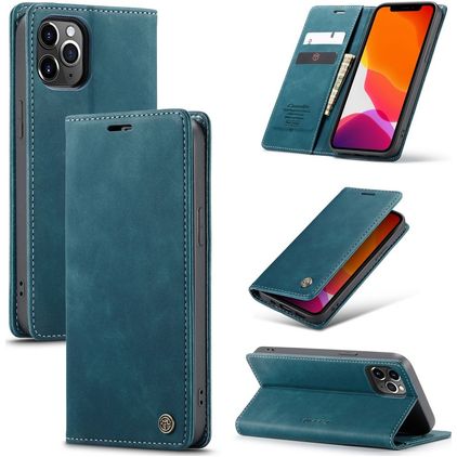 Caseme 013 iPhone 12 Pro Max Hoesje Bookcase Portemonnee - Blauw