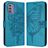 Mobigear Butterfly Nokia G42 Hoesje Bookcase Portemonnee - Blauw