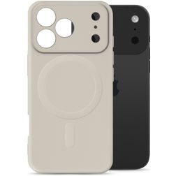 My Style Protective Flex iPhone 17 Pro MagSafe Hoesje Flexibel TPU Backcover - Antique White