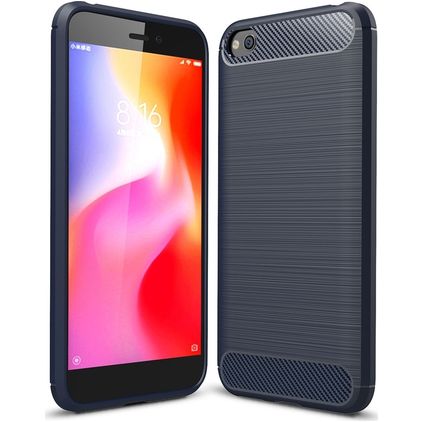 Mobigear Brushed Slim Xiaomi Redmi Go Hoesje Flexibel TPU Backcover - Marineblauw