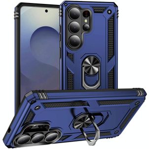 Mobigear Armor ring Samsung Galaxy S26 Ultra Hoesje Hardcase Backcover Shockproof met Ringhouder - Blauw