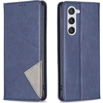 Mobigear Rhombus Slim Samsung Galaxy S25 Hoesje Bookcase - Blauw